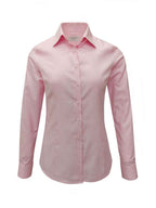 Women's Fitted Pink Oxford Shirt