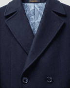 Classic Double-Breasted Wool Blend Overcoat