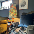 Tropical Cheetah Velvet cone lampshade, extra tall lampshade