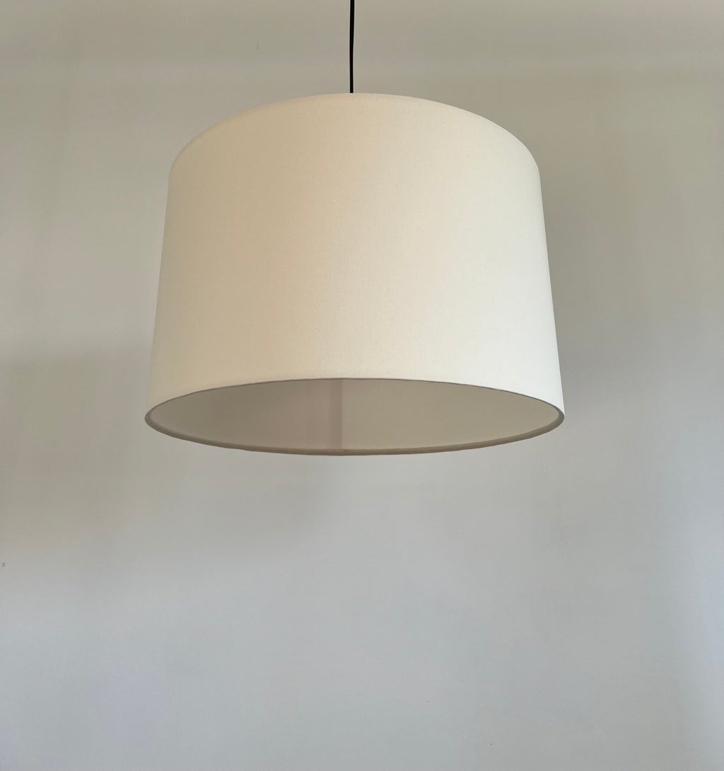 Cream Cotton Drum Lampshade | Handmade Ceiling Light Shade | Bespoke UK
