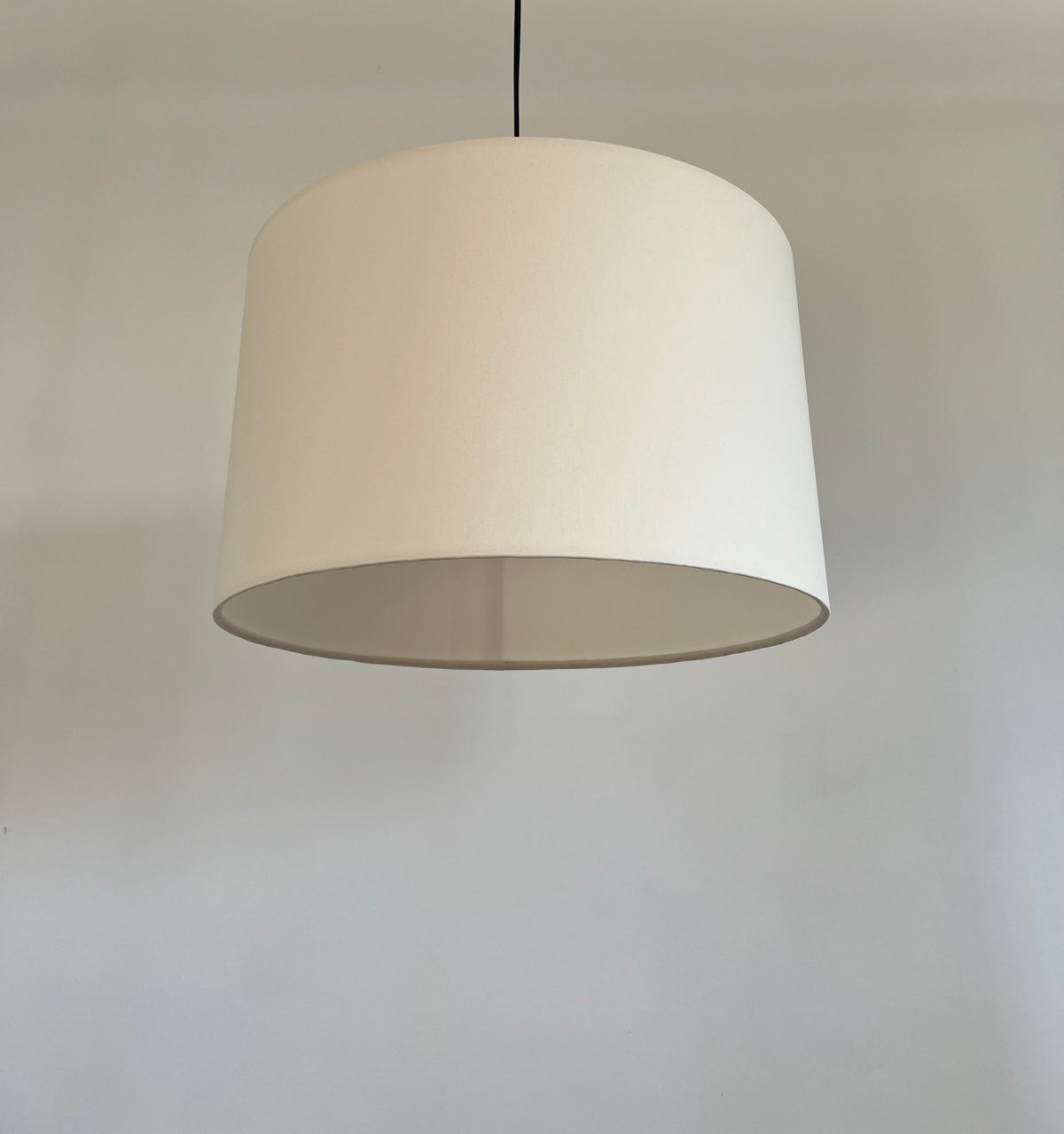 Cream Cotton Drum Lampshade | Handmade Ceiling Light Shade | Bespoke UK