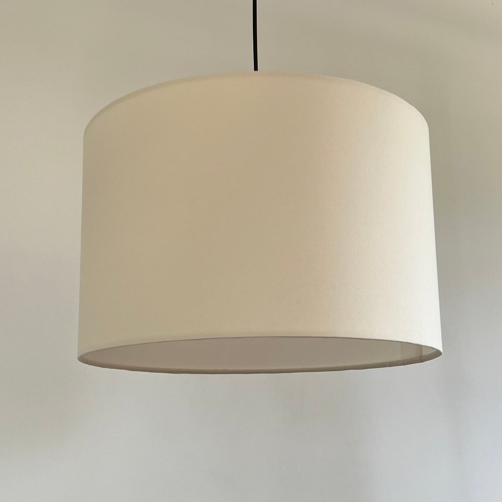 Cream Cotton Drum Lampshade | Handmade Ceiling Light Shade | Bespoke UK