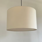 Cream Cotton Drum Lampshade | Handmade Ceiling Light Shade | Bespoke UK