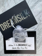 Silver Silk Scrunchie - Skinny