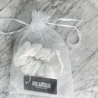 White Silk Scrunchie - Regular