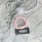 Pink Silk Scrunchie - Skinny