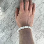 White Silk Scrunchie - Skinny