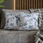 Birds and Roses cotton throw cushion
