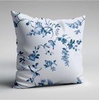 Birds and Roses cotton throw cushion