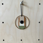 Original Small Geometric Wall Hanging - Mini Mid-Century Wall Art - Little Wooden Decoration - Contemporary Wall Decor