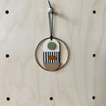 Original Small Geometric Wall Hanging - Mini Mid-Century Wall Art - Little Wooden Decoration - Contemporary Wall Decor