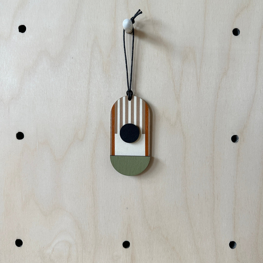 Original Small Geometric Wall Hanging - Mini Mid-Century Wall Art - Little Wooden Decoration - Contemporary Wall Decor