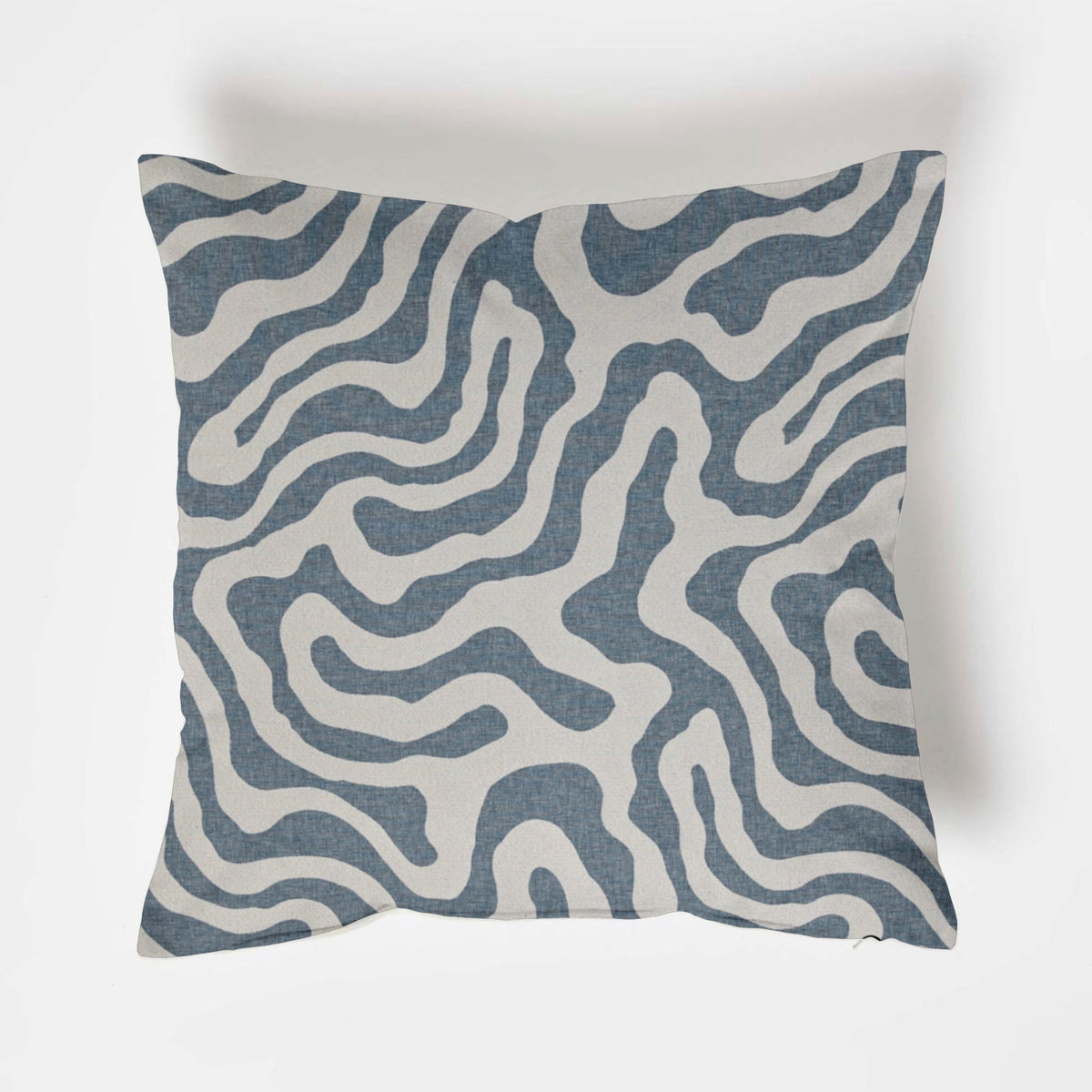 Blue wiggle throw cushion, scatter cushions