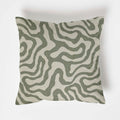 Green wiggle throw cushion, scatter cushions