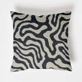 Black wiggle throw cushion, scatter cushions