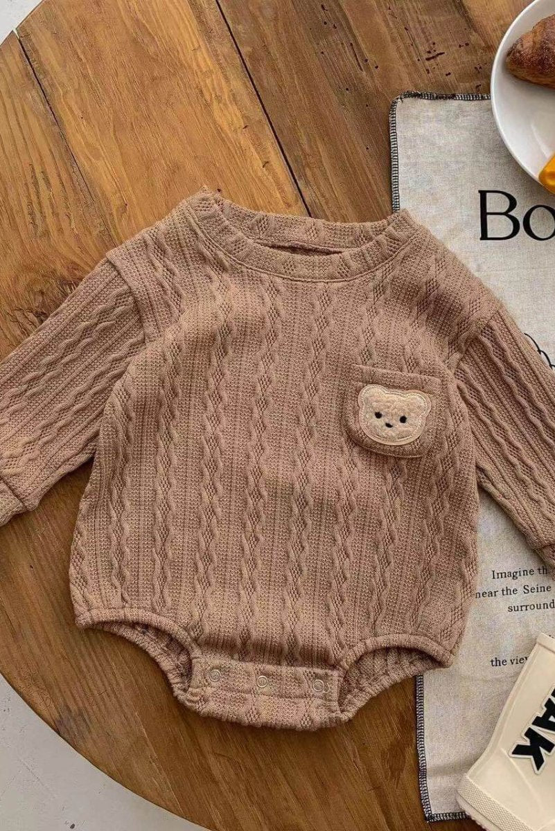 Autumn Bear Bodysuit, Green, White or Brown