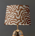 Sandstone Wiggle Textured French Drum Lampshade | Handmade Ceiling Light Shade | UK