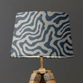 Blue Wiggle Textured French Drum Lampshade | Handmade Ceiling Light Shade | UK