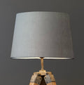 Grey Velvet Lampshade | French Drum Ceiling Light Shade | Bespoke Handmade Empire Lampshade