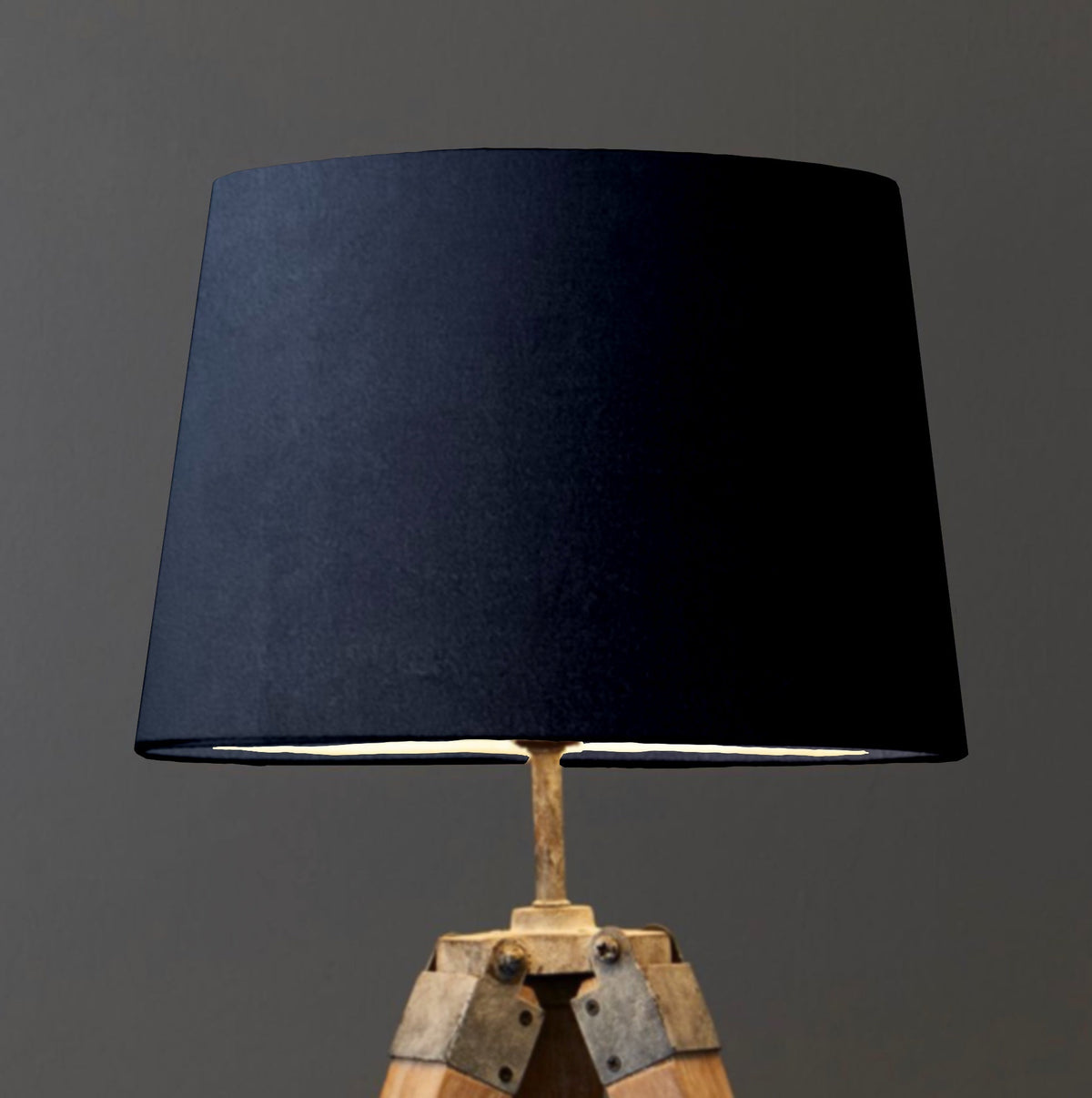 Black Velvet Lampshade | French Drum Ceiling Light Shade | Bespoke Handmade Empire Lampshade