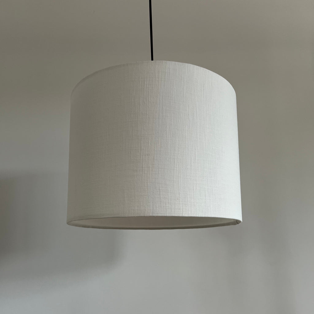 Off White Linen Drum Lampshade | Handmade Ceiling Light Shade | Bespoke UK