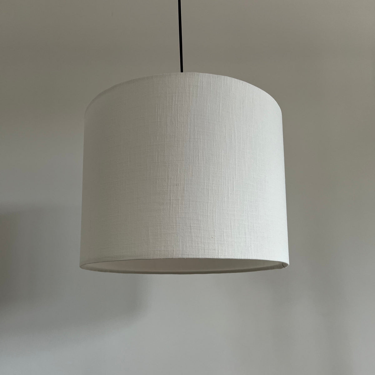 Off White Linen Drum Lampshade | Handmade Ceiling Light Shade | Bespoke UK
