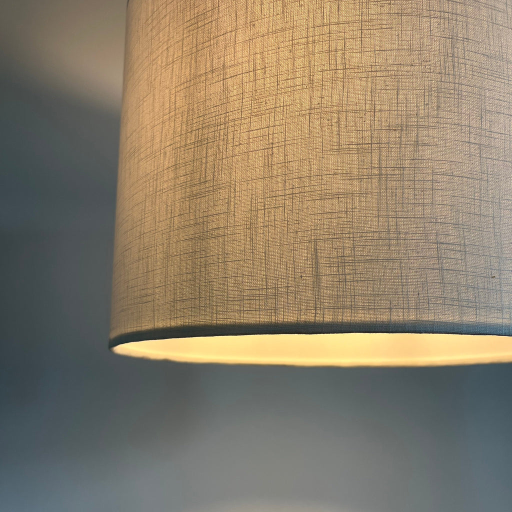 Off White Linen Drum Lampshade | Handmade Ceiling Light Shade | Bespoke UK