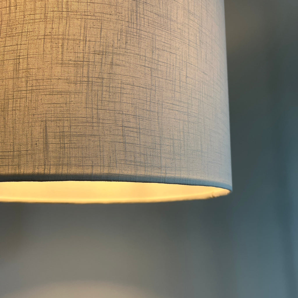 Off White Linen Drum Lampshade | Handmade Ceiling Light Shade | Bespoke UK