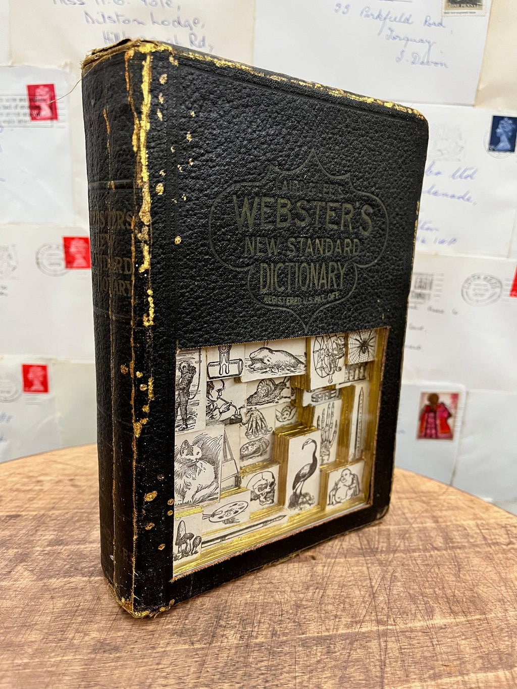 Websters New Standard Dictionary Book Carving / Altered Book Art