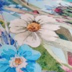 Spring Garden Velvet Lampshade | Extra Tall Cylinder Ceiling Light Shade | Bespoke Handmade UK