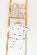 Cozy Easter Bunny Bamboo & Organic Cotton Zip Sleepsuit One Piece