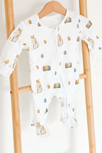 Cozy Easter Bunny Bamboo & Organic Cotton Zip Sleepsuit One Piece