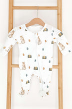Cozy Easter Bunny Bamboo & Organic Cotton Zip Sleepsuit One Piece