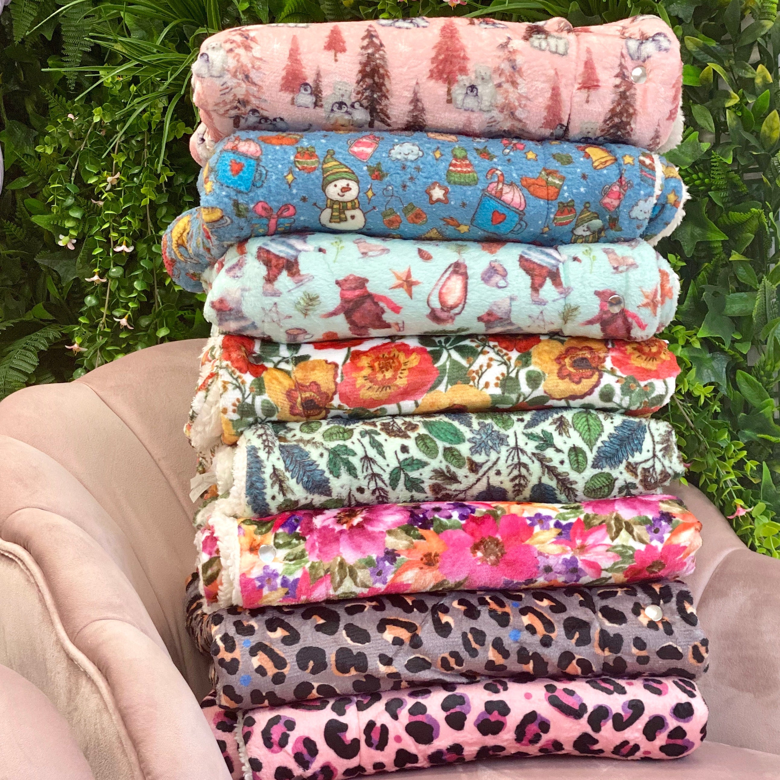 Steel Leopard Snuggle Blanket