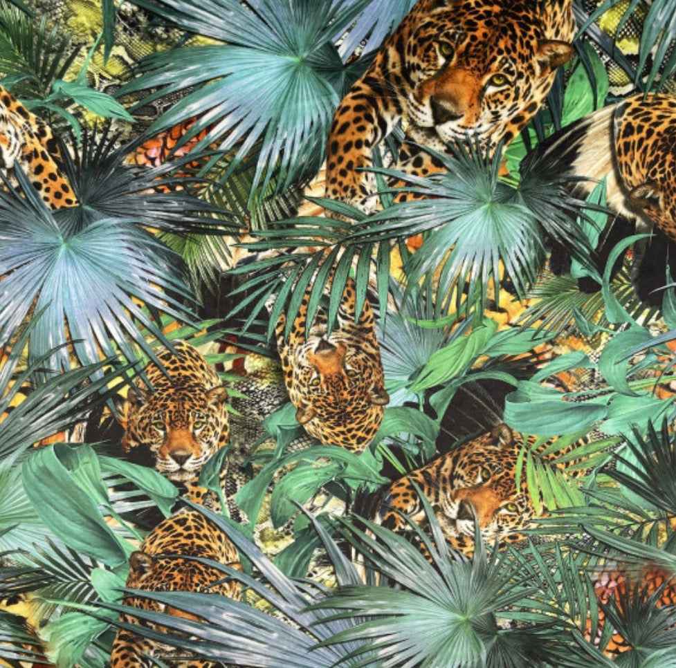 Tropical Cheetah Velvet Steep Empire Lampshade | Handmade Ceiling Light Shade | UK