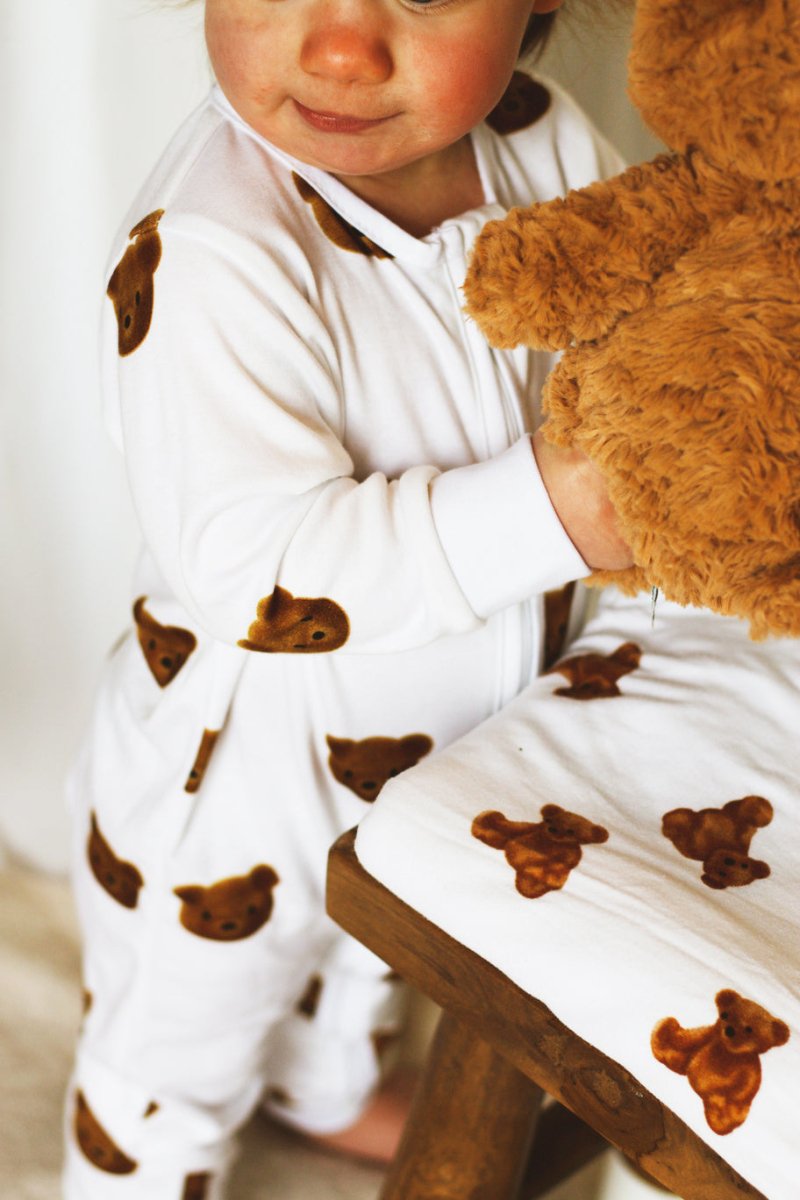 Dreamy Bear Bamboo & Organic Cotton Zip Sleepsuit One Piece