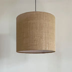 Hessian Drum Lampshade | Ceiling Light Shade | Bespoke Handmade UK