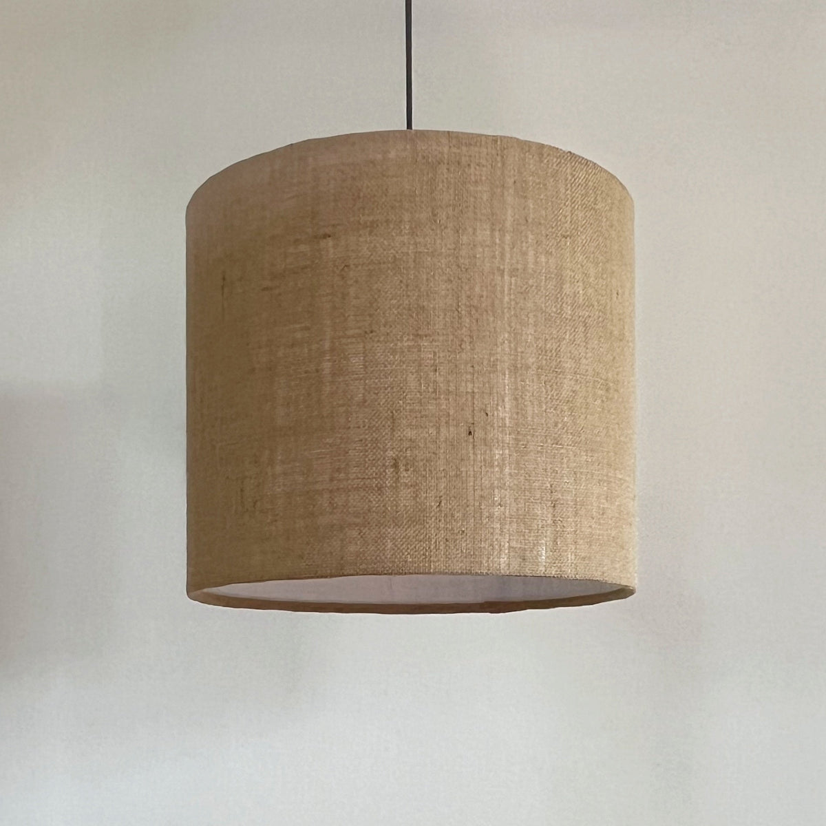 Hessian Drum Lampshade | Ceiling Light Shade | Bespoke Handmade UK