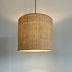 Hessian Drum Lampshade | Ceiling Light Shade | Bespoke Handmade UK