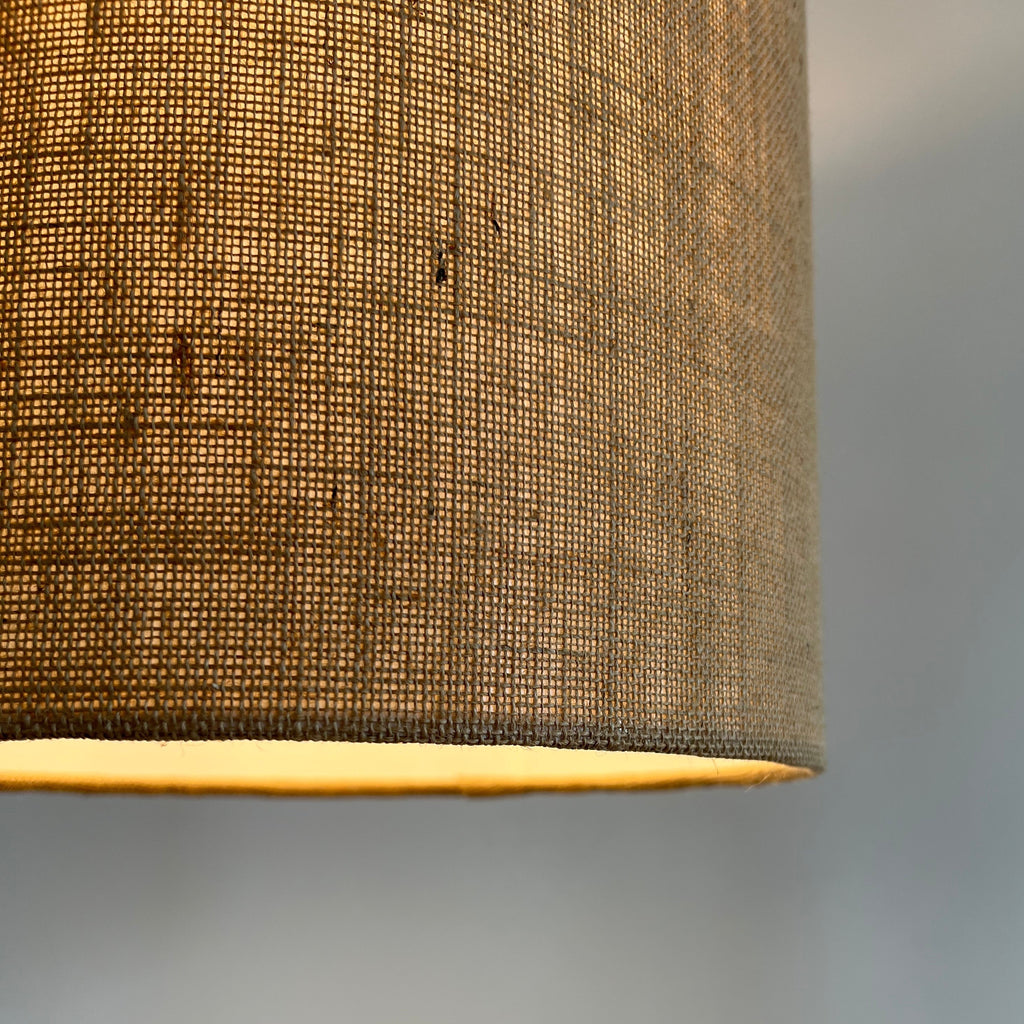 Hessian Drum Lampshade | Ceiling Light Shade | Bespoke Handmade UK
