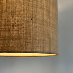 Hessian Drum Lampshade | Ceiling Light Shade | Bespoke Handmade UK