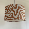Sandstone Wiggle drum lampshade /ceiling shade with a white lining