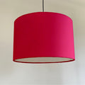 Cerise Pink Cotton Drum Lampshade | Handmade Ceiling Light Shade | Bespoke UK