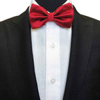 Maroon Diamond Mesh Bow Tie
