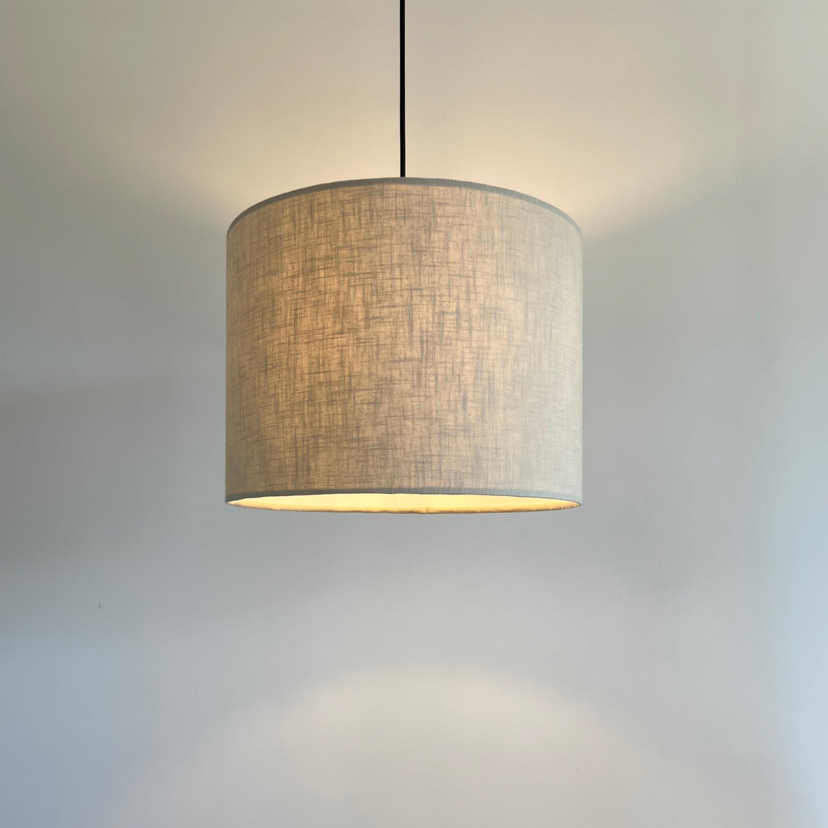 Natural Linen Drum Lampshade | Handmade Ceiling Light Shade | Bespoke UK