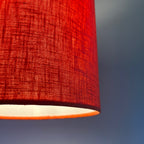 Rust Orange Linen Drum Lampshade | Handmade Ceiling Light Shade | Bespoke UK