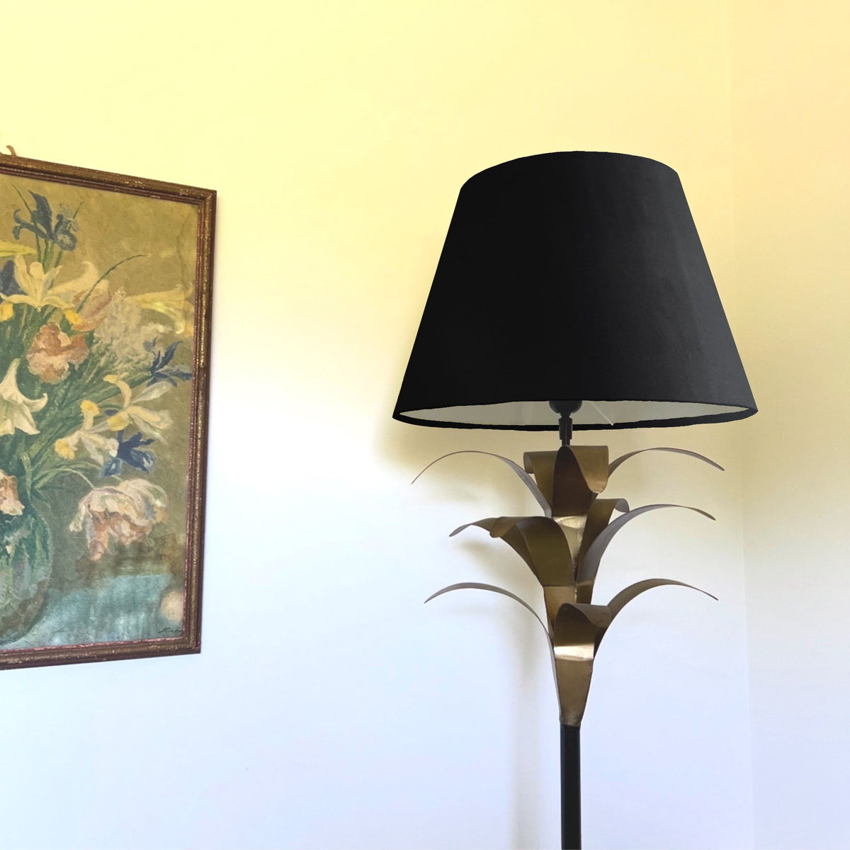 Black Velvet Steep Empire Lampshade | Handmade Ceiling Light Shade | UK