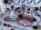 Pink Houndstooth Dog Supaw Strong Lite™ Harness (XS-XL)
