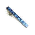 Blue Marble Effect Tie Clip