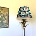 Midnight Floral Summer Garden Velvet Steep Empire Lampshade | Handmade Ceiling Light Shade | UK